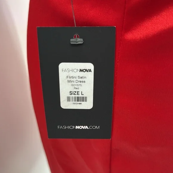 Fashion Nova Flirtini Sleek Red Satin Mini Dress - Picture 10 of 10